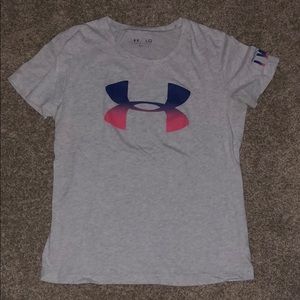 gray under armour womens t-shirt